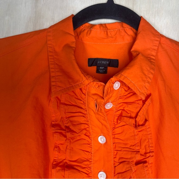 J Crew Ruffle Bow Tie Frills High Neck Midi A Line Silhouette Dress 6P - Picture 3 of 10